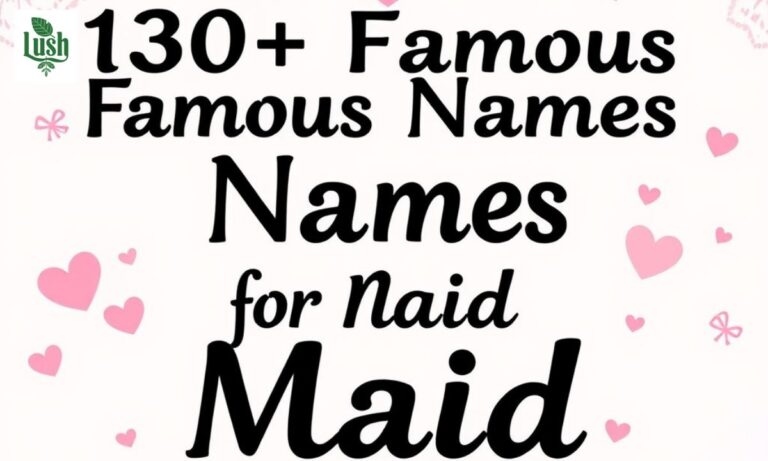 130+Famous Names for Maid